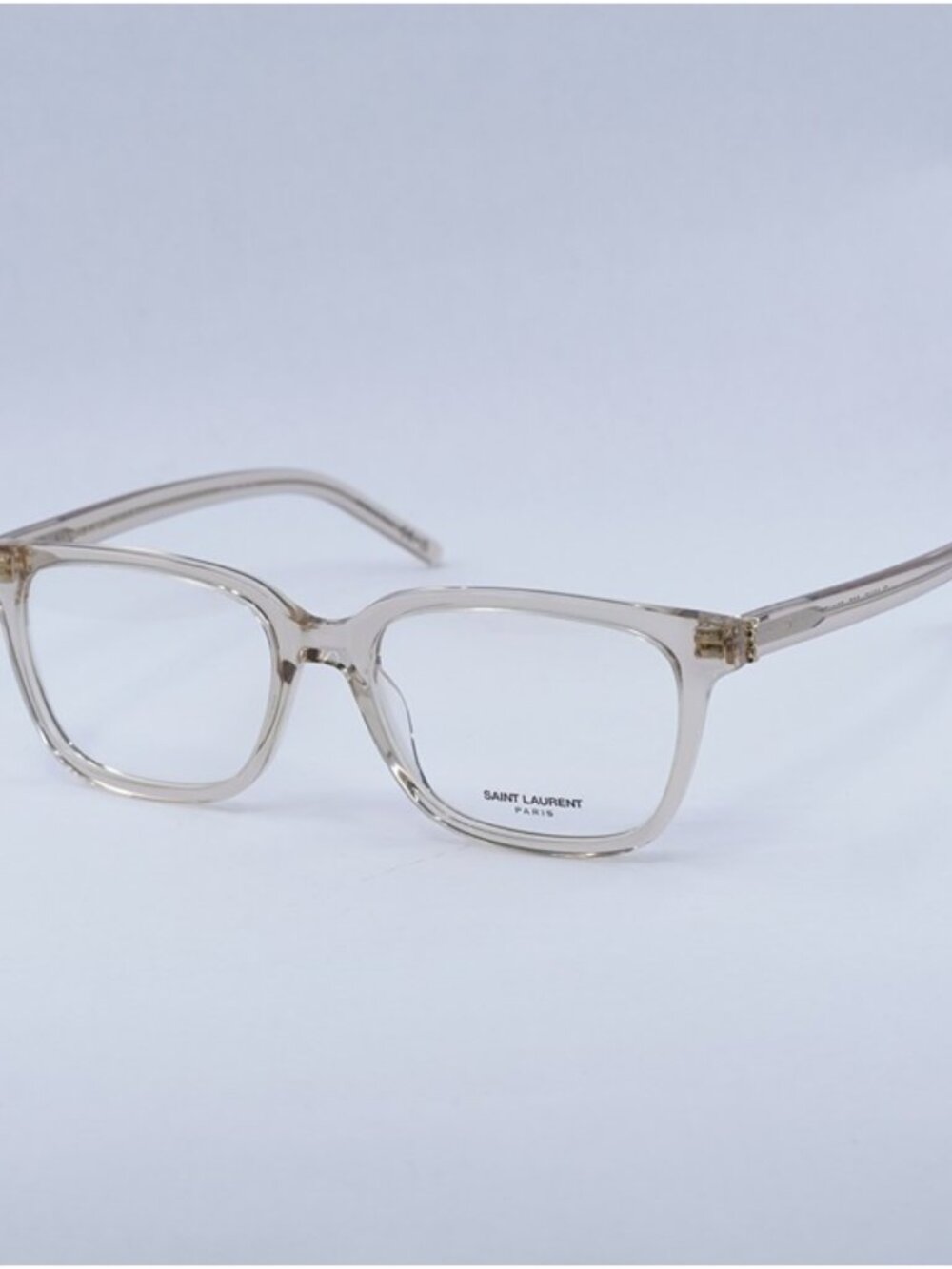 Saint Laurent SLM110 007 Eyeglasses Transparent Nude 53mm Square Frame